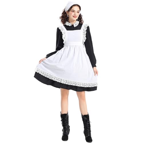 YWBleked Halloween Kostüm Halloweenkostüm für Damen, French Manor Oikawa Tooru Cosplay-Kostüm (Black, XXL) von YWBleked