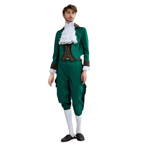 YWBleked Halloween Kostüm Herren Herren St. Patricks Day Party Kobold Kleid Erwachsene Fee Smoking Cosplay-Kostüm Der Feuerwehr (Green, S) von YWBleked