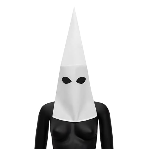 YWBleked Halloween Kostüm R-enaissance Gruselige Kopfbedeckung für den ganzen Kopf, Halloween, Cosplay-Requisiten Meilen Moral Kostüm Erwachsene Cosplay (White, One Size) von YWBleked