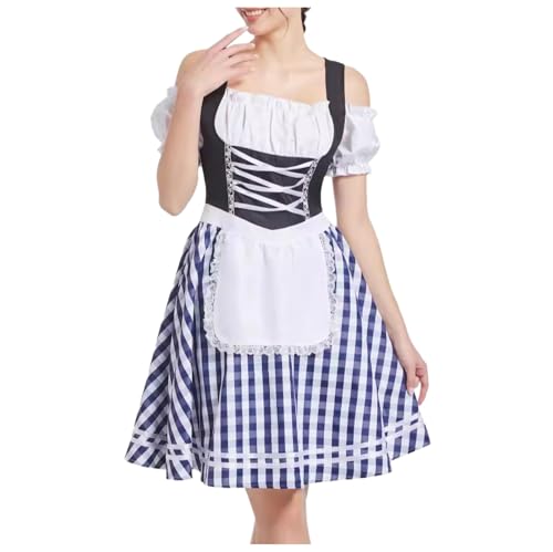 YWBleked Halloween Kostüm Renaissance Schickes Bayerisches Kostüm: Oktoberfestkleid für Damen, perfekt für Bierfeste, Halloween Partys und Themenveranstaltungen Erwachsene Cosplay Männer (Navy, S) von YWBleked