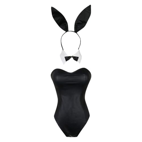 YWBleked Halloween Kostüm für Damen Halloween-Kaninchenkostüm für Damen, Häschenmädchen Rosalina Kostüm Erwachsene Frauen Cosplay (Black, M) von YWBleked