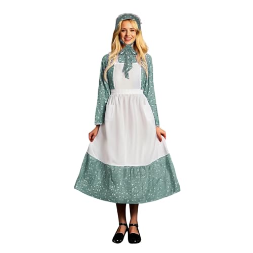 YWBleked Halloween Kostüm für Damen Kleid Cosplay Kostüm Mittelalter Elegantes Halloween Outfit Bühnenauftritt Gothic Lolita Kleid für Frauen Himiko Yumeno Cosplay-Kostüm (Green, XL) von YWBleked