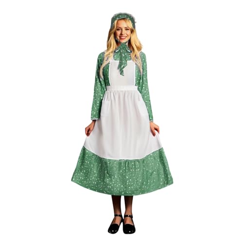 YWBleked Halloween Kostüm für Damen Kleid Cosplay Kostüm Mittelalter Elegantes Halloween Outfit Bühnenauftritt Gothic Lolita Kleid für Frauen Himiko Yumeno Cosplay-Kostüm (Mint Green, XL) von YWBleked