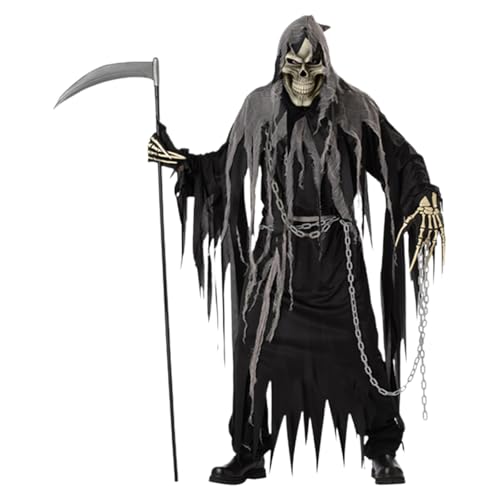 YWBleked Halloween Kostüm für Damen Mysteriöses Sensenensemble für Erwachsene Halloween Kostümpartys und Shows Glamrock Chica Cosplay Kostüm (Black, One Size) von YWBleked