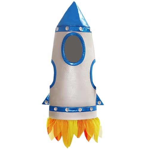 YWBleked Halloween Kostüme Kinderraketen Cosplay Weltraumbühnenkostüm Astronautenanzug für Aufführungen Cosplay Kostüm Für Erwachsene (Blue, M) von YWBleked