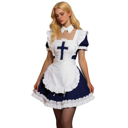 YWBleked Halloween Kostum Herren Halloween- und Cosplay-Kostüm für Damen Glamrock-Chica-Cosplay-Kostüm (Navy, M) von YWBleked