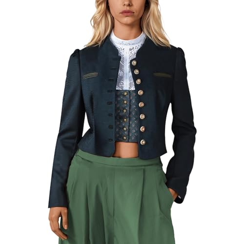 YWBleked Halloween Kostume Elegantes Kleid im Cosplay Kostümstil für die Oktoberfest Party im Alltag mit Korsett Gürtel Accessoires Knopfdesign Höllenmädchen Cosplay Kostüm (Black, L) von YWBleked