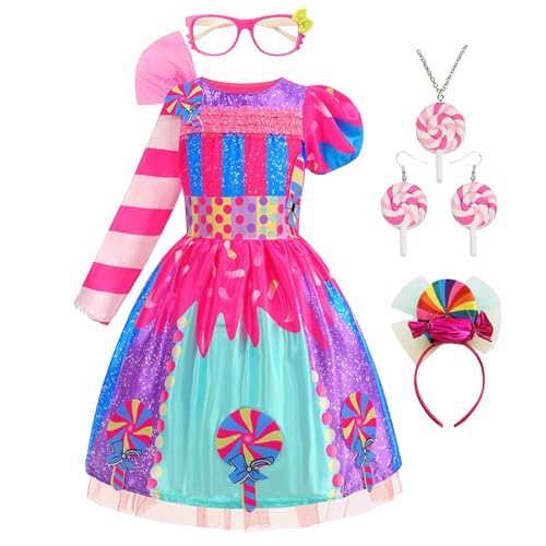 YWBleked Halloween Kostume Kinder Kleinkind Kleines Mädchen Süße Candy Geburtstag Party Maskerade Kostüm Mit Kopfschmuck Kleidung Set Hasenkostüm Frauen Cosplay (Purple, M) von YWBleked