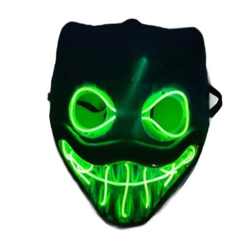 YWBleked Halloween MaskHalloween Leuchten Erschreckend Halloween Festival Cosplay Karneval Augenklappe (Green, 23x17cm) von YWBleked