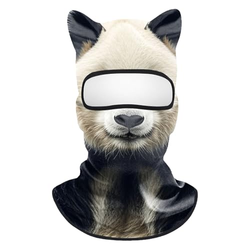 YWBleked Halloween Maske Horror3D-Katzen-Tiergesicht aus Eisseide zum Skifahren mit Ohren für Outdoor-Aktivitäten wie Musikfestivals, Rave-Partys, Skifahren, Halloween-Partys Kreis Anführer (C, A) von YWBleked