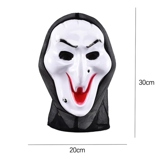 YWBleked Halloween MaskeHalloween Gruselige Hexe Festival Maskerade Party Kunststoff Weiß Für Erwachsene (White, 30x20cm) von YWBleked
