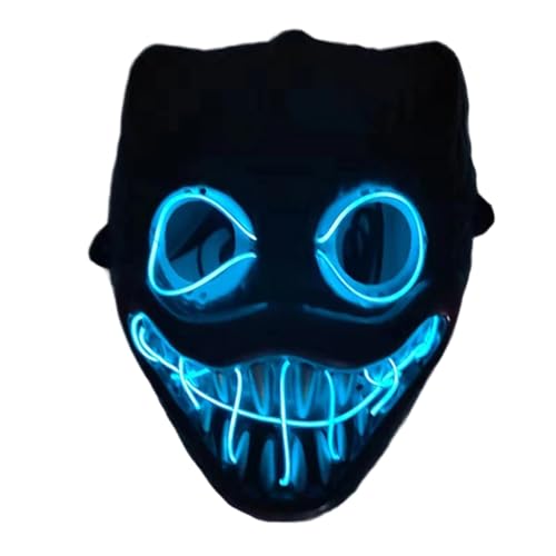 YWBleked Helloween MaskeHalloween Leuchten Erschreckend Halloween Festival Cosplay Karneval Augenklappe (Blue, 23x17cm) von YWBleked
