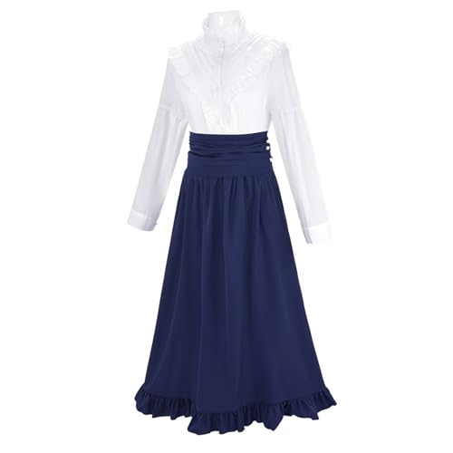 YWBleked Hellowin Kostüme Damenkleid, klassisches zweiteiliges Kleid für Cosplay, historische Ereignisse, elegantes Kostüm Mandalorianisches Kostüm Männer Cosplay (Blue, M) von YWBleked