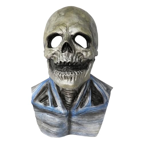 YWBleked Horror MaskenHalloween Rollenspiel Requisiten Halloween Pullover Verstellbar (Blue, 44X26CM) von YWBleked