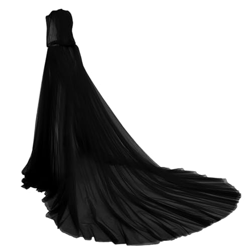 YWBleked Korsett für Halloween Kostümbekleidung für Halloween, Kapuzenumhang mit Spitze Erwachsene, ideal Cosplay oder Auftritte Frauen Cosplay Kostüm Anime (Black, One Size) von YWBleked