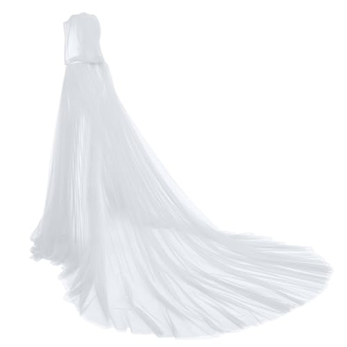 YWBleked Korsett für Halloween Kostümbekleidung für Halloween, Kapuzenumhang mit Spitze Erwachsene, ideal Cosplay oder Auftritte Frauen Cosplay Kostüm Anime (White, One Size) von YWBleked