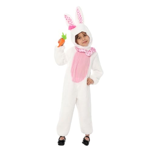 YWBleked Kostüm Halloween Herren Kinder Hase Cosplay Overall Hase Maskottchen Kostüm Set Tier Cosplay Ostern Foto Requisite Rollenspiele Pyjama Party Supplies Schulmädchen-Cosplay-Kostüm (M) von YWBleked