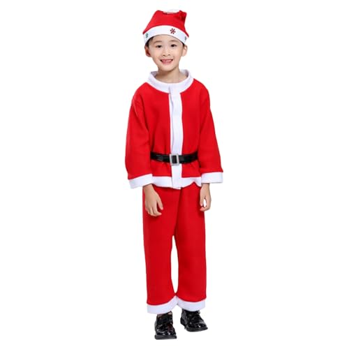 YWBleked Kostüm Halloween Weihnachtskostüm für Kinder,Charakter,zum Anziehen,Performance Kleidung Erwachsener Strampler Tierpyjamas Halloween Cosplay Kostüme Party(Red,M/ 100) von YWBleked