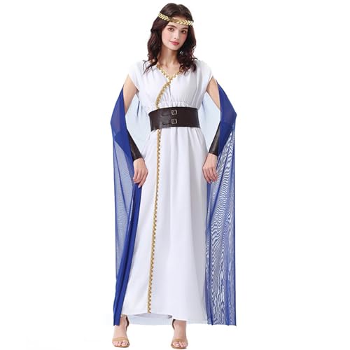YWBleked Kostüm für Halloween Elegantes mittelalterliches Mondkostüm, Cosplay-Kleid, Kleid, himmlisches Mottoparty-Outfit Venti-Cosplay-Kostüm (White, M) von YWBleked