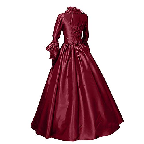 YWBleked Kostüme für Halloween Frauen Retro Gothic Langarm Kapuzenkleid Lange Kleider Kleider Zwanghafter Spieler Anime Yumeko Jabami Cosplay Kostüm Kompletter Satz (Red, M) von YWBleked