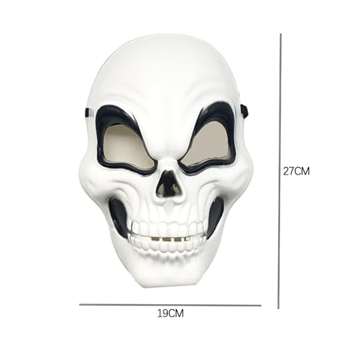 YWBleked Maske Halloween HerrenHalloween Neue Weiß Atmosphäre Party Liefert Ostern Explosion Scary Schwarz (White, 27x19cm) von YWBleked