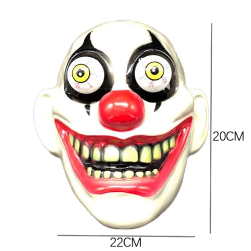 YWBleked Maske HalloweenHalloween Neue Gruselige Clown Ostern Grenze Scary Streich Requisiten Partei Liefert Aus Pappe (White, 22x20cm) von YWBleked