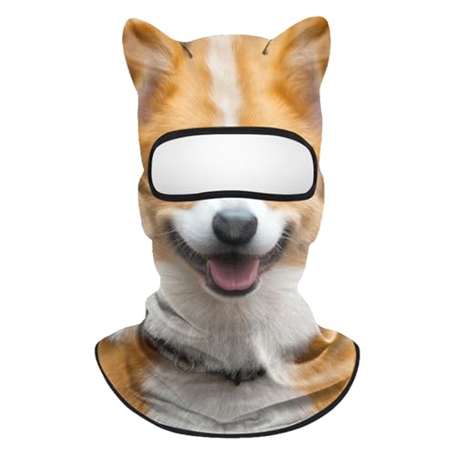 YWBleked Masken für Halloween3D-Katzen-Tiergesicht aus Eisseide zum Skifahren mit Ohren für Outdoor-Aktivitäten wie Musikfestivals, Rave-Partys, Skifahren, Halloween-Partys Kreis Anführer (A, A) von YWBleked