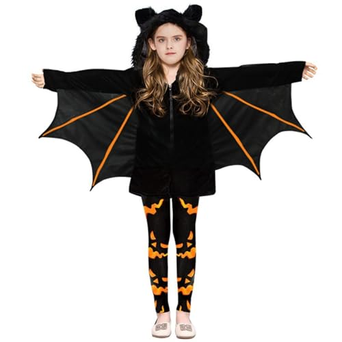 YWBleked Mittelalter Kleid Damen Halloween Kinderkostüm Schwarzer Fledermausflügel Umhang Cape Top Kostüm Party Cosplay Bühnenkostüm Das Mandalorianische Kostüm Cosplay (Grey, 100) von YWBleked