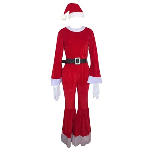 YWBleked Mittelalter Kleidung Damen Weihnachts Cosplay Kostüm für Damen, rot, langärmelig Roter Mantel Der Frauen Scharlachroter Cosplay Kostüm Trenchcoat (RD1, S) von YWBleked
