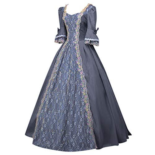 YWBleked Mittelalterliches Kleid Damen Rokoko Ballkleid Cosplay Fasching Karneval Cosplay Lolita Dress Mittelalterkleid von YWBleked