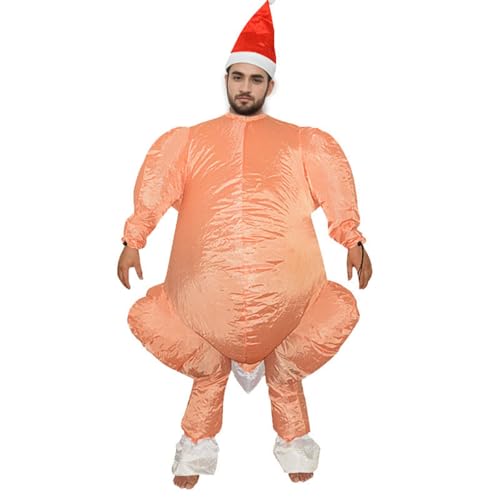 YWBleked RENAISSANCE Kleid Damen Truthahn-Kostüm, Cartoon, aufblasbare wandelnde Figur, Urlaubsparty-Kostüm Sturmkostüm Xmen Frauen Cosplay (Orange, One Size) von YWBleked