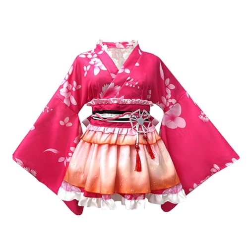 YWBleked Renaissance Kleid Sommerfest Kimono, Cosplay, tägliches Yukata, modisches Performance Outfit Halloween Maske Superhelden Masken Cosplay Kostüme (One Size) von YWBleked