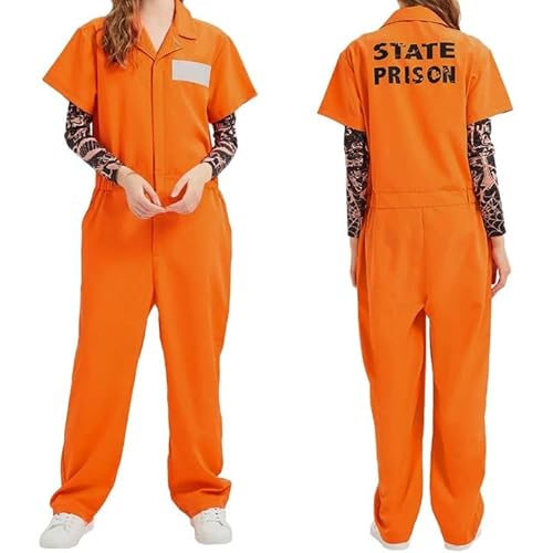 YWBleked Renaissance Mittelalter Kostüm Cosplay Kostüme für Halloween, Outfit im Gerichtsstil, perfekt für Rollenspiele, einzigartiges Gefangenenkostüm Meilen Moral Kostüm Kinder Cosplay (Orange, XL) YWBleked Renaissance Mittelalter Kostüm Cosplay Kostüme für Halloween, Outfit im Gerichtsstil, perfekt für Rollenspiele, einzigartiges Gefangenenkostüm Meilen Moral Kostüm Kinder Cosplay (Orange, XL) von YWBleked
