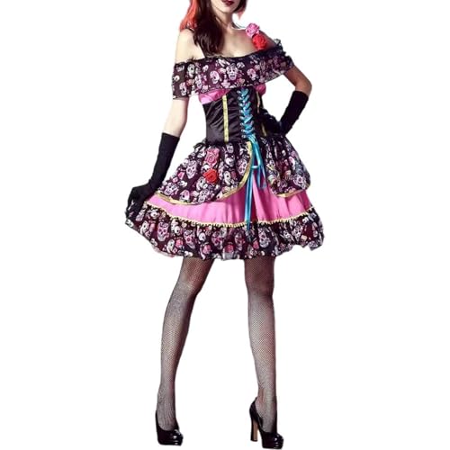 YWBleked Renaissance Mittelalter Kostüm Halloween Kostüme für Frauen Blumenfee Braut und Hexe Himiko Toga Cosplay Kostüm Outfit (L) von YWBleked