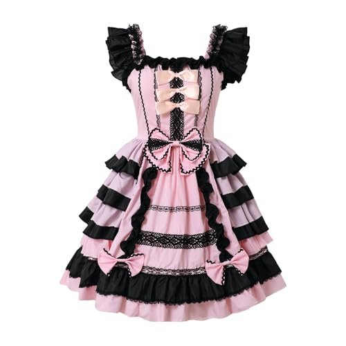 YWBleked Wikinger Kleidung Damen Süßes Lolita Kleid mit Spitzenrock und Cosplay Kostümen Himouto Umaru Chan Cosplay Kostüm (L) von YWBleked