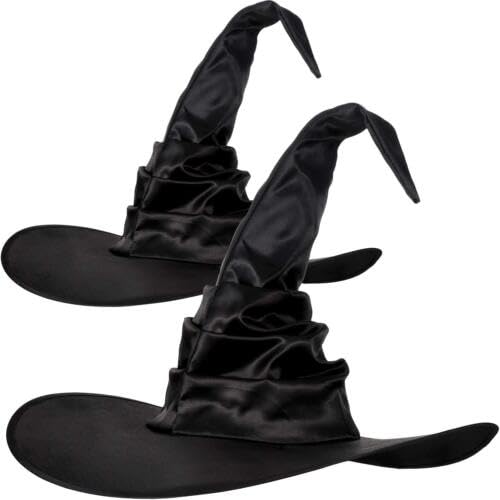 YWINETO Hexenhüte für Damen, magischer Zaubererhut, Vampir, Halloween-Kostüme, Kappen, schwarzer Hexenhut, Party, Karneval, Maskerade, Cosplay, Geisterkostüm, böser Samt, gerüschter Hexenhut, YWINETO Hexenhüte für Damen, magischer Zaubererhut, Vampir, Halloween-Kostüme, Kappen, schwarzer Hexenhut, Party, Karneval, Maskerade, Cosplay, Geisterkostüm, böser Samt, gerüschter Hexenhut, von YWINETO