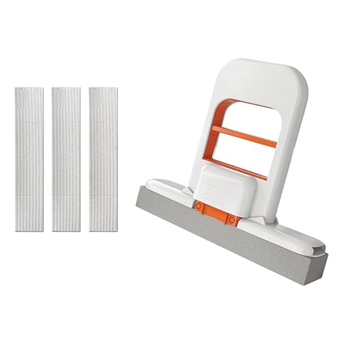 YWJLQH 4 Stücke Mini Mopp Spülmopp Handmopp Reinigungsmop Fensterabzieher Selbstausdrückend für Nass Und Trocken Reinigung für Arbeitsplatten Und Spiegel, Weiß Orange YWJLQH 4 Stücke Mini Mopp Spülmopp Handmopp Reinigungsmop Fensterabzieher Selbstausdrückend für Nass Und Trocken Reinigung für Arbeitsplatten Und Spiegel, Weiß Orange von YWJLQH