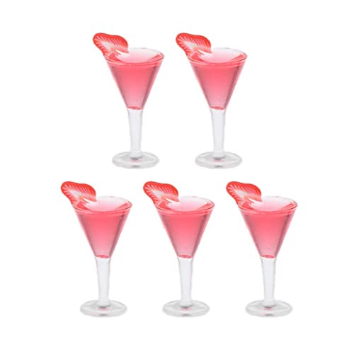 YWJLQH Set mit 5 Miniatur Cocktailgläsern für Puppenhaus Dekoration von YWJLQH