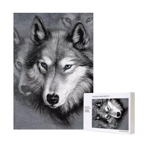 3D Wolf gedruckt,300 Teile Holzpuzzle Familienspiel Puzzle für Erwachsene und Jugendliche 3D Wolf gedruckt,300 Teile Holzpuzzle Familienspiel Puzzle für Erwachsene und Jugendliche von YWSOTRE