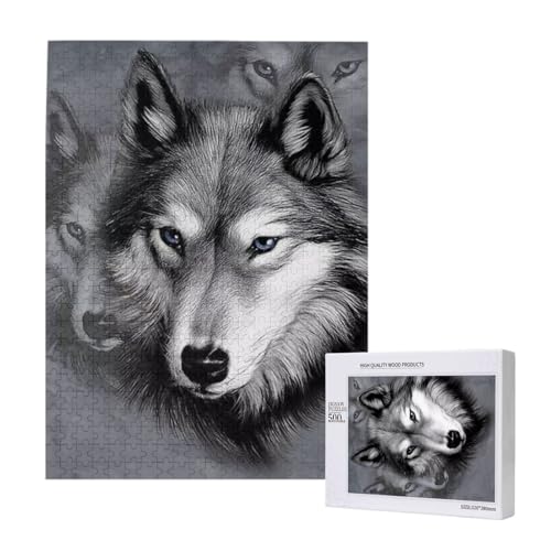 3D Wolf gedruckt,500 Teile Holzpuzzle Familienspiel Puzzles für Erwachsene und Jugendliche 3D Wolf gedruckt,500 Teile Holzpuzzle Familienspiel Puzzles für Erwachsene und Jugendliche von YWSOTRE