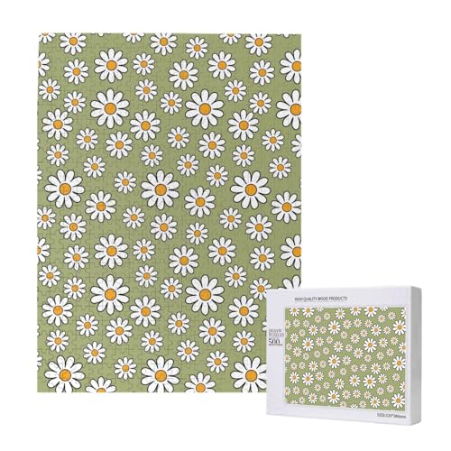 60er 70er Retro-Stil Gänseblümchen,500 Teile Holzpuzzle Familienspiel Puzzles für Erwachsene und Jugendliche 60er 70er Retro-Stil Gänseblümchen,500 Teile Holzpuzzle Familienspiel Puzzles für Erwachsene und Jugendliche von YWSOTRE