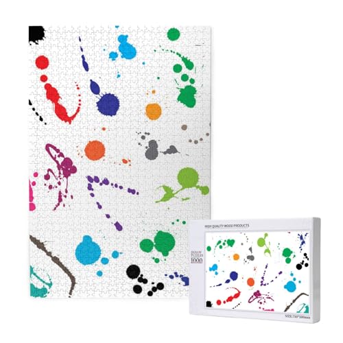 Abstrakte Farbspritzer gedruckt,1000 Teile Holzpuzzle Familienspiel Puzzle für Erwachsene und Jugendliche Abstrakte Farbspritzer gedruckt,1000 Teile Holzpuzzle Familienspiel Puzzle für Erwachsene und Jugendliche von YWSOTRE