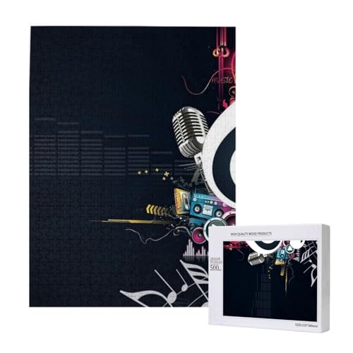 Abstrakte Musik,500 Teile Holzpuzzle Familienspiel Puzzles für Erwachsene und Jugendliche Abstrakte Musik,500 Teile Holzpuzzle Familienspiel Puzzles für Erwachsene und Jugendliche von YWSOTRE