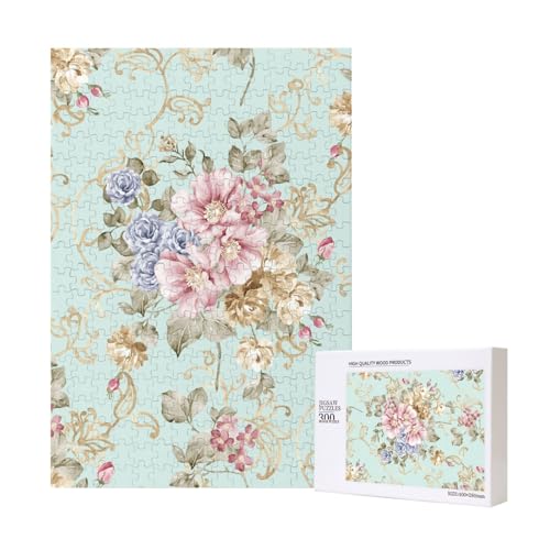 Blume Aquarell Blumen Frühling,300 Teile Holzpuzzle Familienspiel Puzzle für Erwachsene und Jugendliche Blume Aquarell Blumen Frühling,300 Teile Holzpuzzle Familienspiel Puzzle für Erwachsene und Jugendliche von YWSOTRE