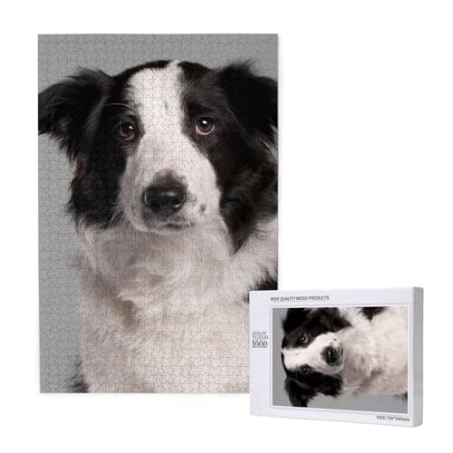 Border Collie,1000 Teile Holzpuzzle Familienspiel Puzzle für Erwachsene und Jugendliche Border Collie,1000 Teile Holzpuzzle Familienspiel Puzzle für Erwachsene und Jugendliche von YWSOTRE