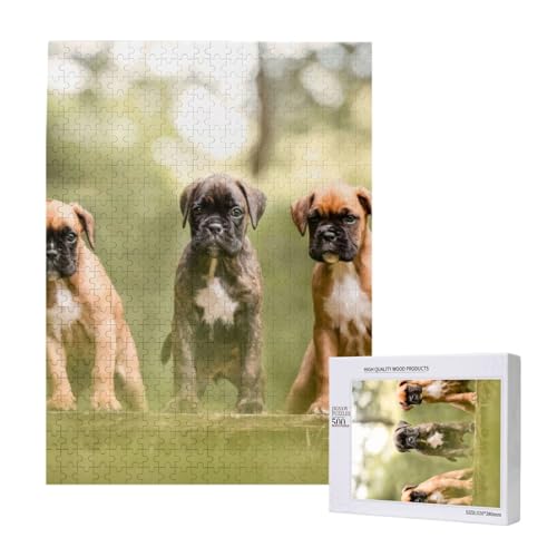 Boxer Hunde Welpen Haustiere Familienhunde,500 Teile Holzpuzzle Familienspiel Puzzles für Erwachsene und Jugendliche Boxer Hunde Welpen Haustiere Familienhunde,500 Teile Holzpuzzle Familienspiel Puzzles für Erwachsene und Jugendliche von YWSOTRE