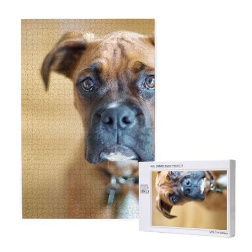 Boxer Hunde Welpen Haustiere Hunde,1000 Teile Holzpuzzle Familienspiel Puzzle für Erwachsene und Jugendliche Boxer Hunde Welpen Haustiere Hunde,1000 Teile Holzpuzzle Familienspiel Puzzle für Erwachsene und Jugendliche von YWSOTRE