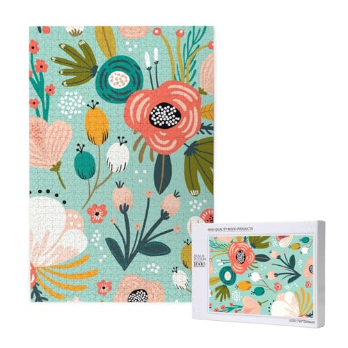 Bunte Blumen,1000 Teile Holzpuzzle Familienspiel Puzzle für Erwachsene und Jugendliche Bunte Blumen,1000 Teile Holzpuzzle Familienspiel Puzzle für Erwachsene und Jugendliche von YWSOTRE