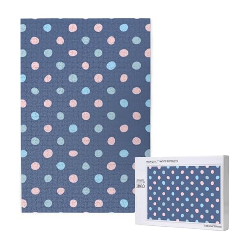 Buntstift Punkte Marineblauen Hintergrund,1000 Teile Holzpuzzle Familienspiel Puzzle für Erwachsene und Jugendliche Buntstift Punkte Marineblauen Hintergrund,1000 Teile Holzpuzzle Familienspiel Puzzle für Erwachsene und Jugendliche von YWSOTRE