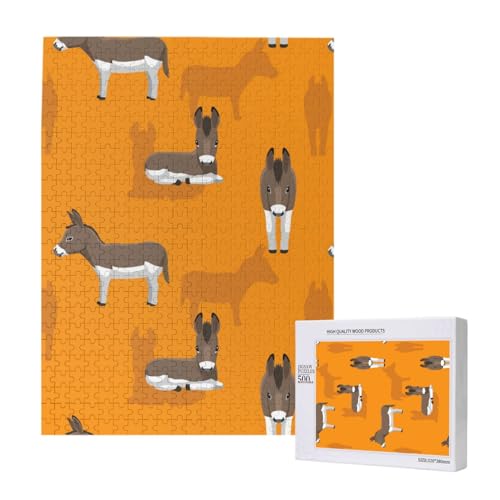 Cartoon-Esel-Muster,500 Teile Holzpuzzle Familienspiel Puzzles für Erwachsene und Jugendliche Cartoon-Esel-Muster,500 Teile Holzpuzzle Familienspiel Puzzles für Erwachsene und Jugendliche von YWSOTRE